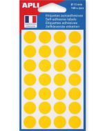 Pastilles adhésives 15 mm - Jaune APLI 111844 