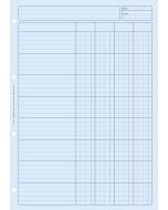 BLOC AUDIT BLEU : 4 colonnes avec en-tête (ELVE 2642) Feuille de travail