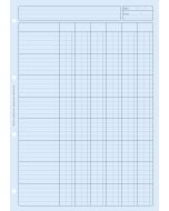 BLOC AUDIT BLEU  : 6 colonnes avec en-tête Feuille de travail 2662 ELVE