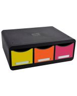 Caisson à 3 tiroirs - Toolbox Maxi - Noir/Arlequin EXACOMPTA Iderama Image