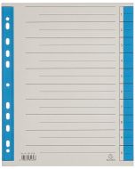 Intercalaires en carton micro perforés - 234 x 297 mm - Bleu : Exacompta Lot de 100 Image