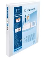 EXACOMPTA 51843E : Lot de 10 classeurs personnalisables avec 3 pochettes - Blanc - Dos de 60 mm