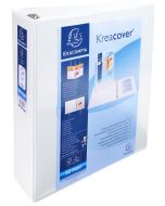 EXACOMPTA 51845E Classeurs personnalisables avec 3 pochettes - Blanc - Dos de 90 mm