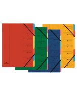 Trieur avec élastiques - 7 compartiments - Assortiment EXACOMPTA