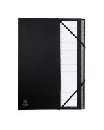 EXACOMPTA : Trieur numérique - 12 compartiments - Noir 56012E