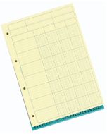 EXACOMPTA Bloc Audit - Jaune - 4 colonnes avec en-tête 5704E