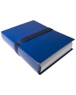 626E EXACOMPTA : Lot de  chemises à sangle Velcro Balacron Bleu marine