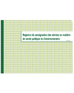 Registre des Alertes pour la Santé publique et l'environnement Exacompta 6613E Cahier