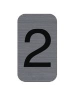 Plaque verticale adhésive de signalisation - Chiffre 2 : EXACOMPTA image