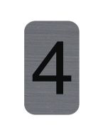 Plaque verticale adhésive de signalisation - Chiffre 4 : EXACOMPTA image