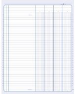 ELVE 83041 : Registre Journal de 4 colonnes 100 pages - 320 x 250 mm tracé