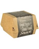 Photo Boîte à burger - 155 x 155 x 90 mm PAP STAR Pure 