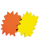 Carton fluo non effaçable - Etoile - 120 x 160 mm - Jaune/Orange : AGIPA Lot de 50 Modèle