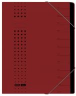 ELBA 400001990 : Trieur à élastique 12 compartiments - Bordeaux