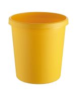 HELIT  : Corbeille à papier 18 litres - Jaune poubelle H2360018