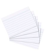 Lot de 100 Fiches Bristol lignées - 148 x 210 mm - Blanc : HERLITZ Image