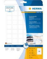 Étiquettes adhésives Jet d'Encre - 25,4 x 25,4 mm. - Blanc HERMA 8831