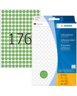 Etiquettes adhésives rondes - 8 mm - Vert : HERMA Lot de 5632 Image