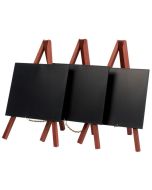 Ardoise de Table - 150 x 15 x 260 mm - Support Acajou SECURIT MINI image