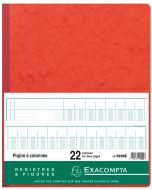 Registre 22 colonnes sur 2 pages EXACOMPTA 9220E