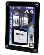 Porte Affiche à ventouses - A4 - 210 x 297 mm - Rouge : SECURIT (PFW-A4-BL)