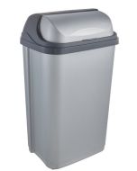 Photo Poubelle avec couvercle - 50 litres - Argent/Gris KEEEPER Rasmus
