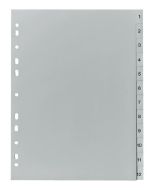 Photo Jeu de 12 Intercalaires numériques en plastique - 1 à 12 - 225 x 297 mm : HERLITZ 10843407