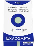Photo Fiches Bristol unies - 74 x 105 mm - Vert EXACOMPTA Image