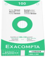 Photo Fiches Bristol quadrillées et perforées - 100 x 150 mm - Blanc EXACOMPTA Image