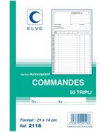 Photo Carnet de commandes 210 x 140 mm - Autocopiant Tripli ELVE
