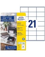 Photo Étiquettes adhésives - 70 x 41 mm - Blanc AVERY Office and Home