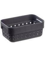 Photo Corbeille de Rangement - 78 x 118 x 50 mm - Noir PLAST TEAM Seoul Organizer S