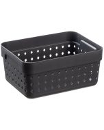 Photo Corbeille de Rangement - 118 x 158 x 73 mm - Noir PLAST TEAM Seoul Organizer L
