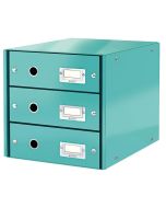 Boite de classement WOW - 3 tiroirs - Bleu ciel LEITZ 6048-00-51