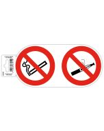 Photo Panneau adhésif - Interdit de vapoter et de fumer - Rouge EXACOMPTA