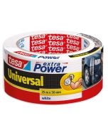 Photo TESA : Ruban adhésif universel extra Power - étanche intérieur extérieur - Blanc - 50 mm x 25 m - 00002-05