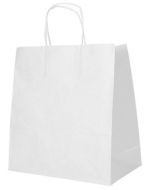 Photo Sac en papier avec anse - 270 x 320 x 170 mm - Blanc PAP STAR
