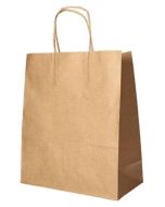 Photo Sac en papier avec anse - 280 x 220 x 100 mm - Brun PAP STAR