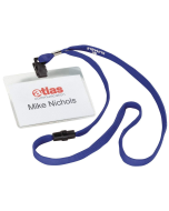 DURABLE :  Lot de 10 badges à lacet textile - Bleu 8139-07