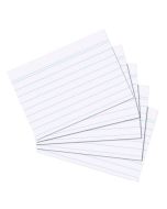 Photo Lot de 100 fiches Bristol lignées - 105 x 148 mm - Blanc : HERLITZ 1150606