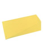 Intercalaires trapèze en carton - 230 x 120 mm - Jaune HERLITZ Lot de 100