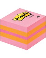 POST-IT MINI CUBE Notes repositionnables Rose/Orange