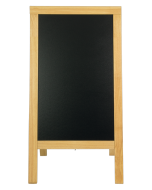 Panneau extérieur en hêtre avec tableau noir - 700 x 1350 mm : SECURIT Deluxe SBS-B-135
