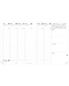 Agenda Semainier 2024 - Ministre - 160 x 240 mm - Framboise : QUO VADIS Club image