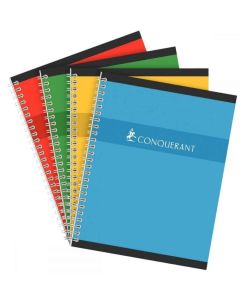 Cahier 17 x 22 cm - 100 pages Grands carreaux : CONQUERANT Visuel