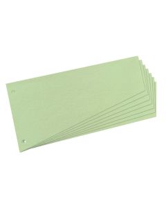 Intercalaires en carton - Forme trapèze - 230 x 120 mm - Vert : HERLITZ