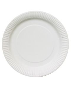 Assiette jetable en carton - Diamètre de 230 mm : PAP STAR Pure Lot de 100 Visuel