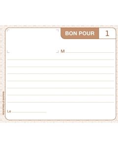 LE DAUPHIN 1142D Carnet autocopiant dupli Bon Pour - 105 x 135 mm Modèle