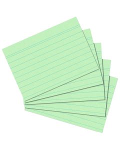 Lot de 100 Fiches Bristol lignées - 74 x 105 mm - Vert : HERLITZ Image