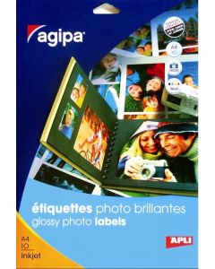 Étiquettes brillantes - 210 x 297 mm - Blanc : AVERY Lot de 10 Visuel